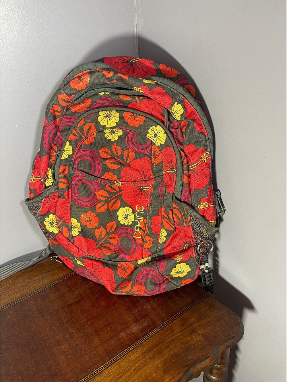 DaKine Floral Pattern Backpack with Multiple Compartments